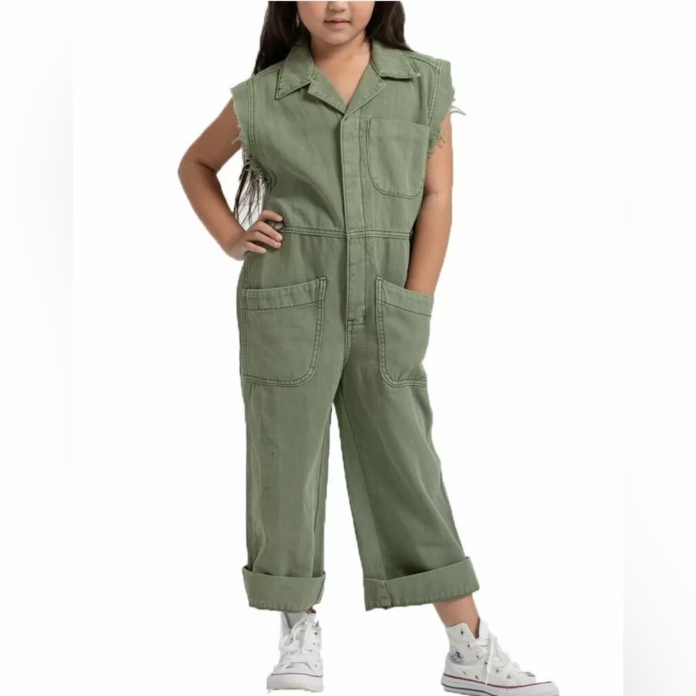NEW! KIDS ONE TEASPOON SAFARI CAMP OVERALLS Jumpsuit One Piece Size 8 - 9 NWT - Picture 2 of 16